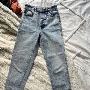 Free People Light Blue Straight Leg Jeans